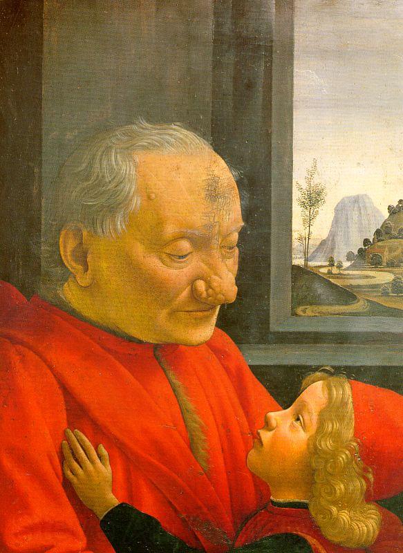Domenico Ghirlandaio An Old Man and his Grandson Norge oil painting art